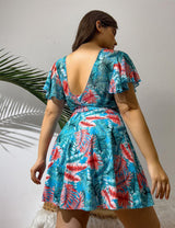 Women Plus Size Swimsuit Dress Two Piece Suit - PRUSES