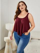 Women Plus Size Tank Tops Sleeveless Tunic Loose Shirt | PRUSES - PRUSES
