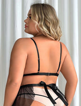 Women Plus Size Three - Point Lace Embroidery Lingerie - PRUSES