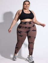 Women Plus Size Tie Dye Peach Hip High Waist Yoga Pants | PRUSES - PRUSES