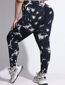 Women Plus Size Tie Dye Peach Hip High Waist Yoga Pants | PRUSES - PRUSES