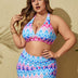 Women Plus Size Tie Dye Print Two Piece Swimsuit | PRUSES - PRUSES