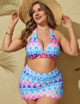 Women Plus Size Tie Dye Print Two Piece Swimsuit | PRUSES - PRUSES