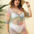 Women Plus Size Tie - Dye Sheer Mesh Beach Cover Up | PRUSES - PRUSES