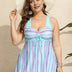 Women Plus Size Tie Front Two Piece Swimsuits | PRUSES - PRUSES