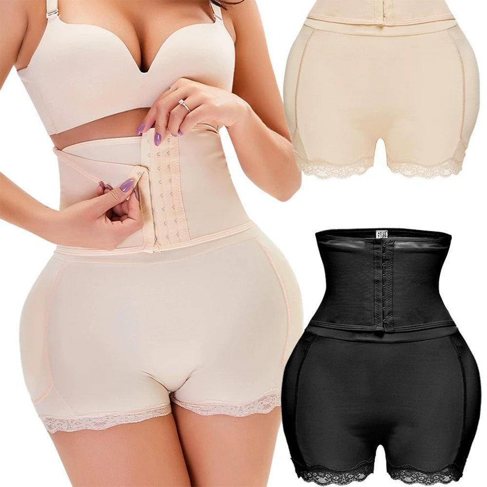 Women Plus Size Tummy Control Butt Lifter Shapewear Shorts - PRUSES