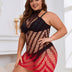 Women Plus Size Two - Color Gradient Stretchy Fishnet Bodystocking | PRUSES - PRUSES