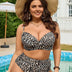 Women Plus Size Two - Piece Bikini Leopard Print Swimsuit - PRUSES