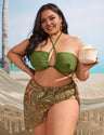 Women Plus Size Two - Piece Swimsuit Bikini Three - Piece Set - PRUSES