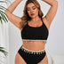 Women Plus Size Two - Piece Swimsuit with Shell and Star - PRUSES