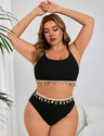 Women Plus Size Two - Piece Swimsuit with Shell and Star - PRUSES