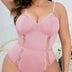 Women Plus Size V - Neck Lace Bodysuit - PRUSES