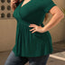 Women Plus Size V Neck Wrap Tunic Short Sleeve | PRUSES - PRUSES