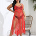 Women Plus Size Vacation Fringe Splicing Cover Up Dress | PRUSES - PRUSES