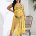 Women Plus Size Vacation Fringe Splicing Cover Up Dress | PRUSES - PRUSES