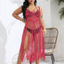 Women Plus Size Vacation Fringe Splicing Cover Up Dress | PRUSES - PRUSES