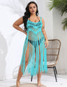 Women Plus Size Vacation Fringe Splicing Cover Up Dress | PRUSES - PRUSES
