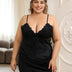 Women Plus Size Velvet Lace Babydoll Nightgown - PRUSES