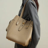 Women Vintage Leather Large Capacity Tote Bucket Bag | PRUSES - PRUSES