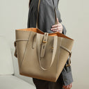 Women Vintage Leather Large Capacity Tote Bucket Bag | PRUSES - PRUSES