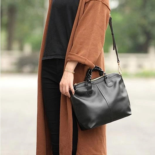 women_s_old_black_leather_tote_bag_shoulder_handbag_2