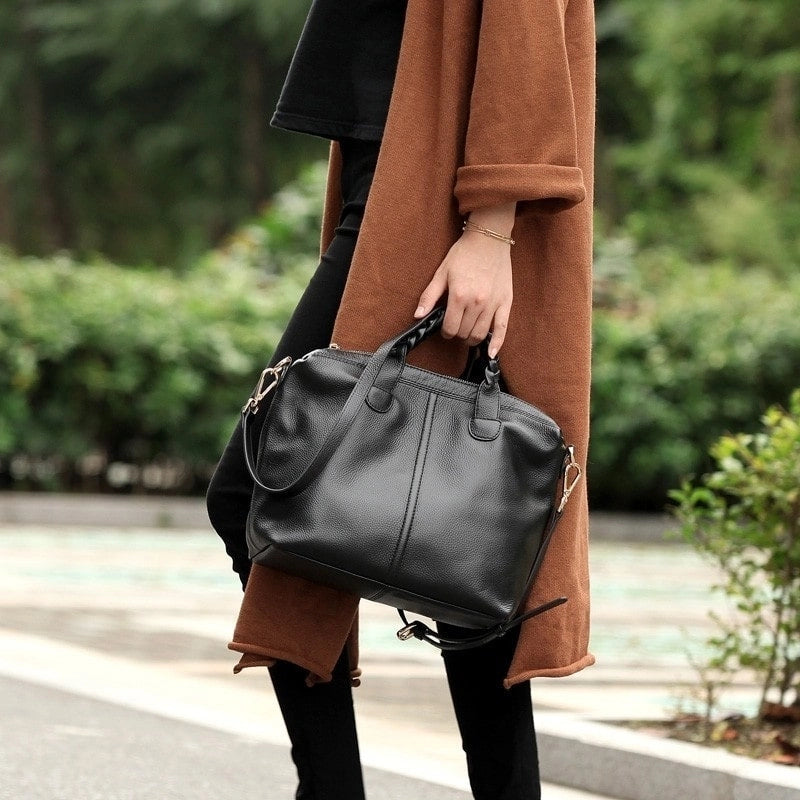 women_s_old_black_leather_tote_bag_shoulder_handbag_3