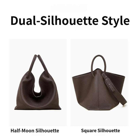 Two Coffee Bucket handbags with 'Dual-Silhouette Style'