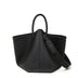 Women's Black Premium Leather Bucket Handbag